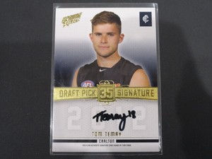 2013 SELECT AFL DRAFT PICK SIGNATURE DPS24 TOM TEMAY 222/280