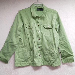 Southern Expressions Light Green Jacket - Button Front Long Sleeves Women's XL - Picture 1 of 11