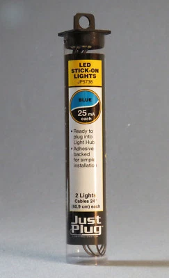 WOODLAND SCENICS STICK ON LIGHTS JUST PLUG LIGHTING SYSTEM LED BLUE WDS5738 NEW - Image 1 of 4