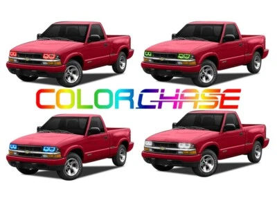 Color Chasing LED Headlight Flow Halo kit for Chevrolet S10 98-04 - Image 1 of 4