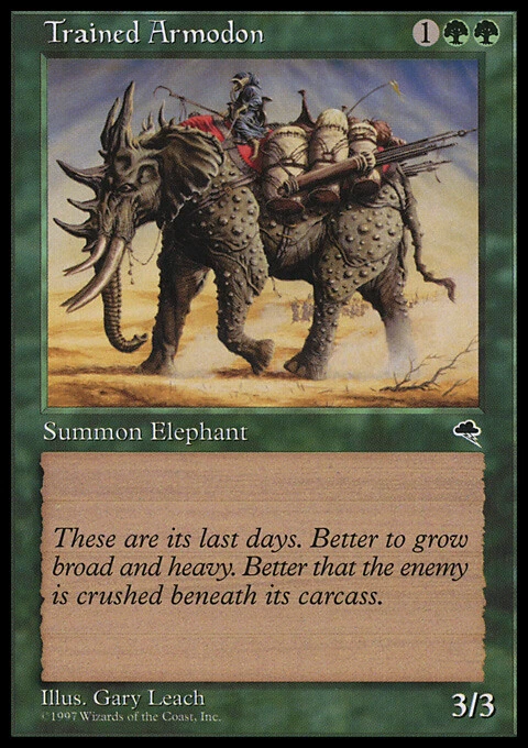 Magic the Gathering MTG Trained Armodon (260) Tempest   LP - Image 1 of 1