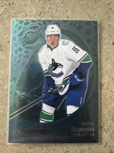 2022-23 UD Metal Universe Andrei Kuzmenko Rookie RC Blue Platinum Spectrum SP