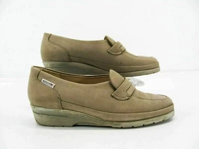 Zapatos para mujer Mephisto Air Jet talla 7M beige mocasín de cuña usados qp Foto 1 de 4