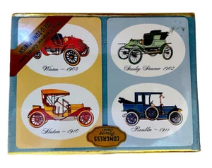 Congress Playing Cards Double Deck Vtg Car Winton Hudson Rambler Stanley Steamer - Picture 1 of 4