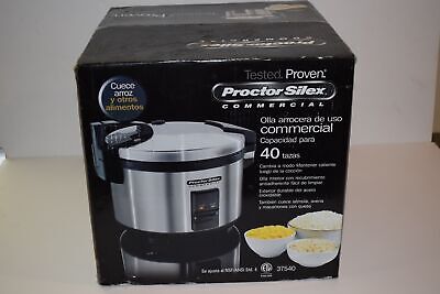 Proctor Silex 37540  Commercial Rice Cooker -40 Cups- Nonstick Pot- NEW  (XHE26) • 201.71£