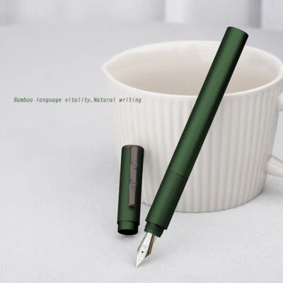 Hongdian H3 Metal Fountain Alloy Beautiful Bamboo Clip EF/F 0.4/0.5mm Ink Pen - Image 1 of 4