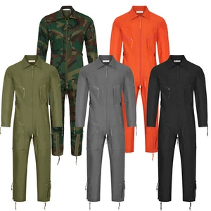 Flying Suit Jumpsuit Flight Military Pilot Air Style Coverall Zip Boiler Overall - Picture 1 of 53