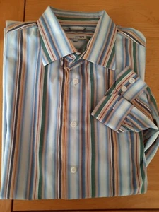 Mens Peter Werth Striped Long Sleeve Shirt Size 4 - Large Very good condition  - Picture 1 of 7
