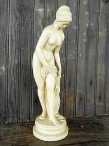Woman Semi Naked Lady Statue Figurine Figure Goddess Roman Flea Market apx 15" - Picture 1 of 12