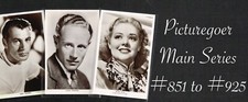 PICTUREGOER - Main Series 1930s ☆ FILM STAR ☆ Postcards #851 to #925