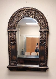 Large Vintage Mirror * Ornate Frame with Shelf on Bottom - Picture 1 of 3