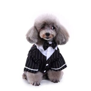 DIY with Bow Tie Stylish Dog Costume Puppy Clothes Dog Suit Dog Wedding Shirt