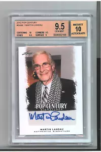 Martin Landau Auto GEM 9.5 Mission Impossible SPACE: 1999 Pop Century Autograph - Picture 1 of 2