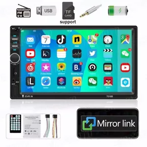7" Car Stereo Radio Bluetooth USB AUX FM MP5 Player Mirror Link 2DIN Touchscreen - Picture 1 of 13