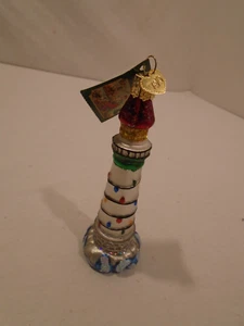 Old World Christmas Holiday Lighthouse Glass Tree Ornament - Picture 1 of 6