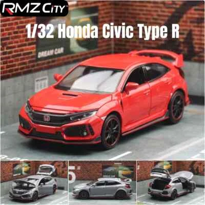 1/32 Honda Civic Type R Toy Car For Children Diecast Miniature Model Sound Light - Image 1 of 4