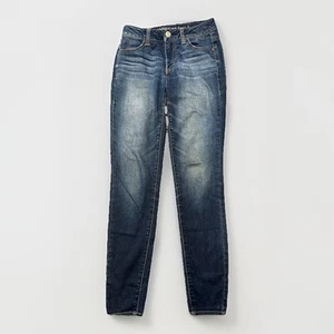 American Eagle Jeans Woman’s 0 Super Stretch Hi-Rise Jegging Jeans Blue 25x29.5 - Picture 1 of 6
