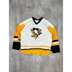 Vintage 1990s Pittsburgh Penguins NHL CCM Maska Stitched Hockey Jersey Size L - Picture 1 of 11