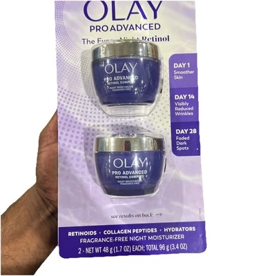 Olay Pro Advanced Retinol Complex Crema hidratante nocturna sin fragancia 1,7 OZ x 2 Foto 1 de 2