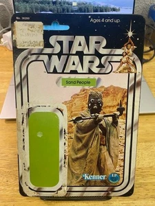 Figurina vintage Star Wars Sand People Cardback 12 retro originale Kenner 1977 con - Foto 1 di 2