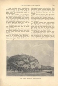 1908 Wabanaki Cave Algonquins Legend Ben Blowandstrike Engravings Old Views - Picture 1 of 1