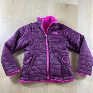 North Face Mädchen Wende Fleece/Puffer Jacke, XXS 5T, warm weinrot rosa - Bild 1 von 9