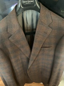NWT Hickey Freeman Plaid Sport Coat. Size 44 - Picture 1 of 5