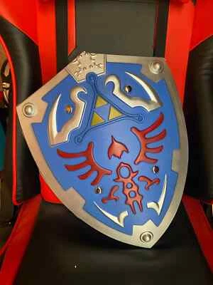 Legend of Zelda Hylian Link Shield Cosplay Réplica Twilight Ocarina Skyward Foto 1 de 4