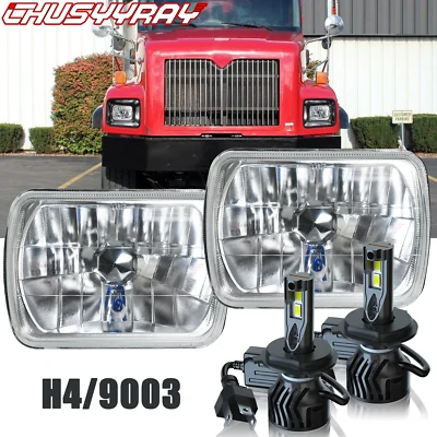 For International Harvester 5600i 10.8L 14.9L 99-14 5x7" 7X6" LED Headlight 2PCS - Image 1 of 4