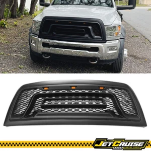 Fits 10-18 Dodge Ram 2500 3500 Matte Black Front Bumper Upper Mesh Grille W/ LED - Picture 1 of 7