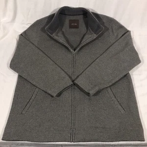 Tasso Elba Mens SpA Full-Zip Sweater Jacket Grey Size Large Poly Knit - Picture 1 of 8
