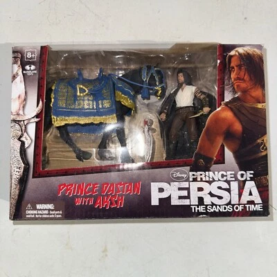 Disney Prince Persia Sands of Time Prince Dastan con figura de acción Aksh Horse ¡NUEVO! Foto 1 de 4