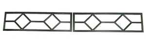 2 Amarr Waterford  Replacement Inserts for Long Panel Amarr Garage Door Black - Picture 1 of 3