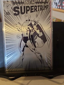 RARE SILVER Metal Donald Trump SUPERMAN 233 BW Homage COMIC - Picture 1 of 1