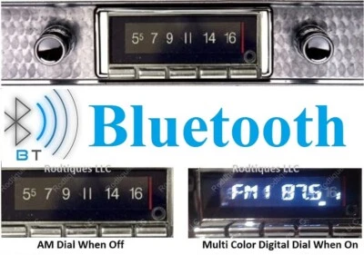 1955-1957 Ford Thunderbird Bluetooth Radio Multi Color Display 12 Volt USA 740 - Image 1 of 3