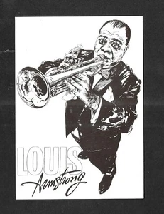 RARE / CARTE POSTALE - LOUIS ARMSTRONG / POSTCARD CARTOLINA POSTKARTE TARJETA - Foto 1 di 4