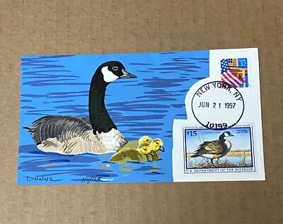 US FDC Federal Duck Stamp Tom Dunne Colorano HP #RW64 Canada Goose 114/125 1997 - Image 1 of 3