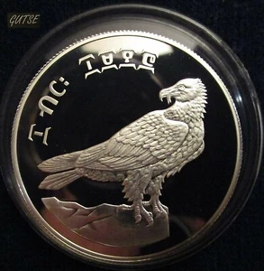 ÄTHIOPIEN, 10 BIRR 1970, BARTGEIER, SILBER, PROOF, SELTEN. - Bild 1 von 2