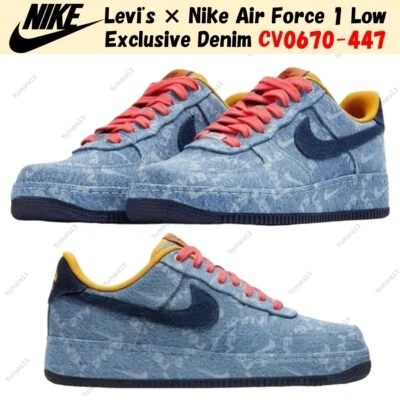Denim exclusivo bajo Levi's × Nike Air Force 1 CV0670-447 para hombre talla Foto 1 de 4