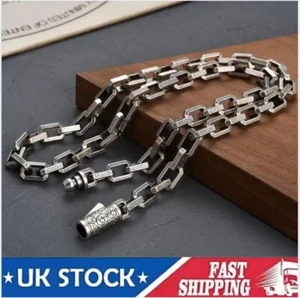 Men's 316L Stainless Steel Necklace Byzantine Box Chain Link Fashion Chunky Gift - Picture 1 of 7