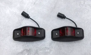 Humvee side marker light (2) LED Military truck 24V M35A2 5 Ton LMTV BLACK / RED - Bild 1 von 3