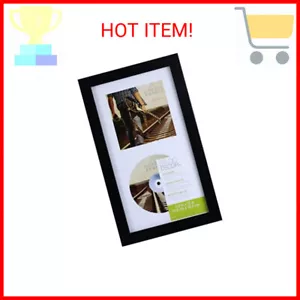 Studio Decor Standard CD Frame Display Case Black Frame 6.5" x 12" Real Glass - Picture 1 of 2