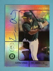 2000 Upper Deck SPx "Rookies/Young Stars" AUTO Eric Chavez #93 1234/2000 ⚾