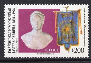 1034 - Chile 1994 - The 100th Ann. of Javiera Carrera School for Girls-Flag-MNH  - Picture 1 of 2
