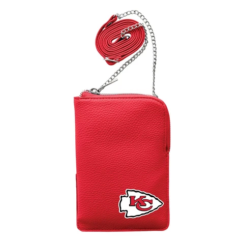 Kansas City Chiefs Pebble Smart Purse, Organizer NFL Hologram Licensed Crossbody Cover