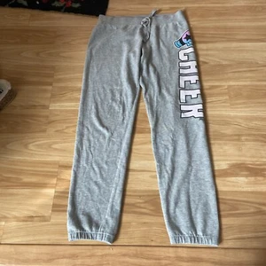Justice Gray Black Pink Athletic Fitness Workout Gymnastics Sweat Pants Size 16 - Picture 1 of 9