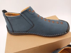 Handmade Men Sneakers Mid-Top Waterproof Ankle Boots Comfortable Walking Shoes - Picture 1 of 10