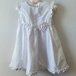 Penelope Mack Girls Dress White Floral Embroidery 18 M Baby Formal Holiday Dress - Picture 1 of 8