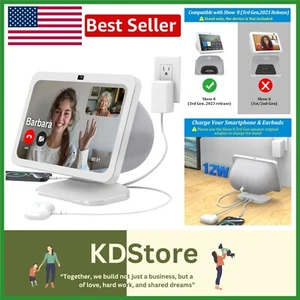 White Charging Dock for Show 8 3rd Gen - Non-Slip Base with Tilt Feature - Picture 1 of 8