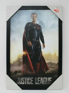 Henry Cavill Superman Justice League Black Framed Canvas Print - New - Picture 1 of 10